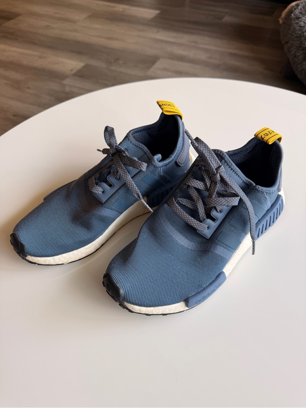 Adidas Men’s Slate Blue NMD_R1 Lace-Up Sneakers